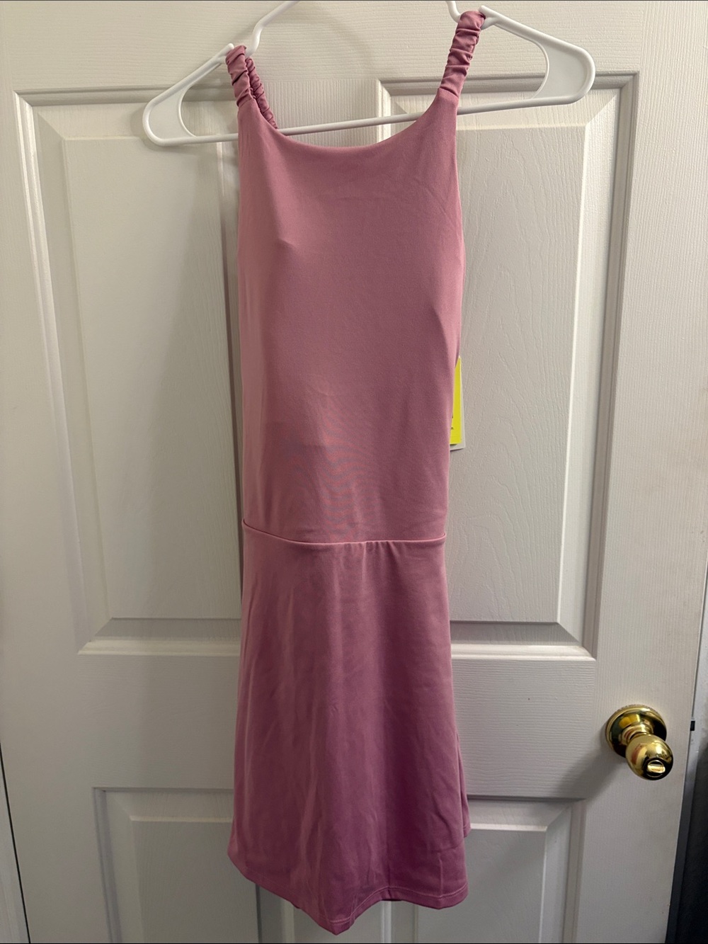 all in motion Mauve Sleeveless Active Dress with shorts underneath